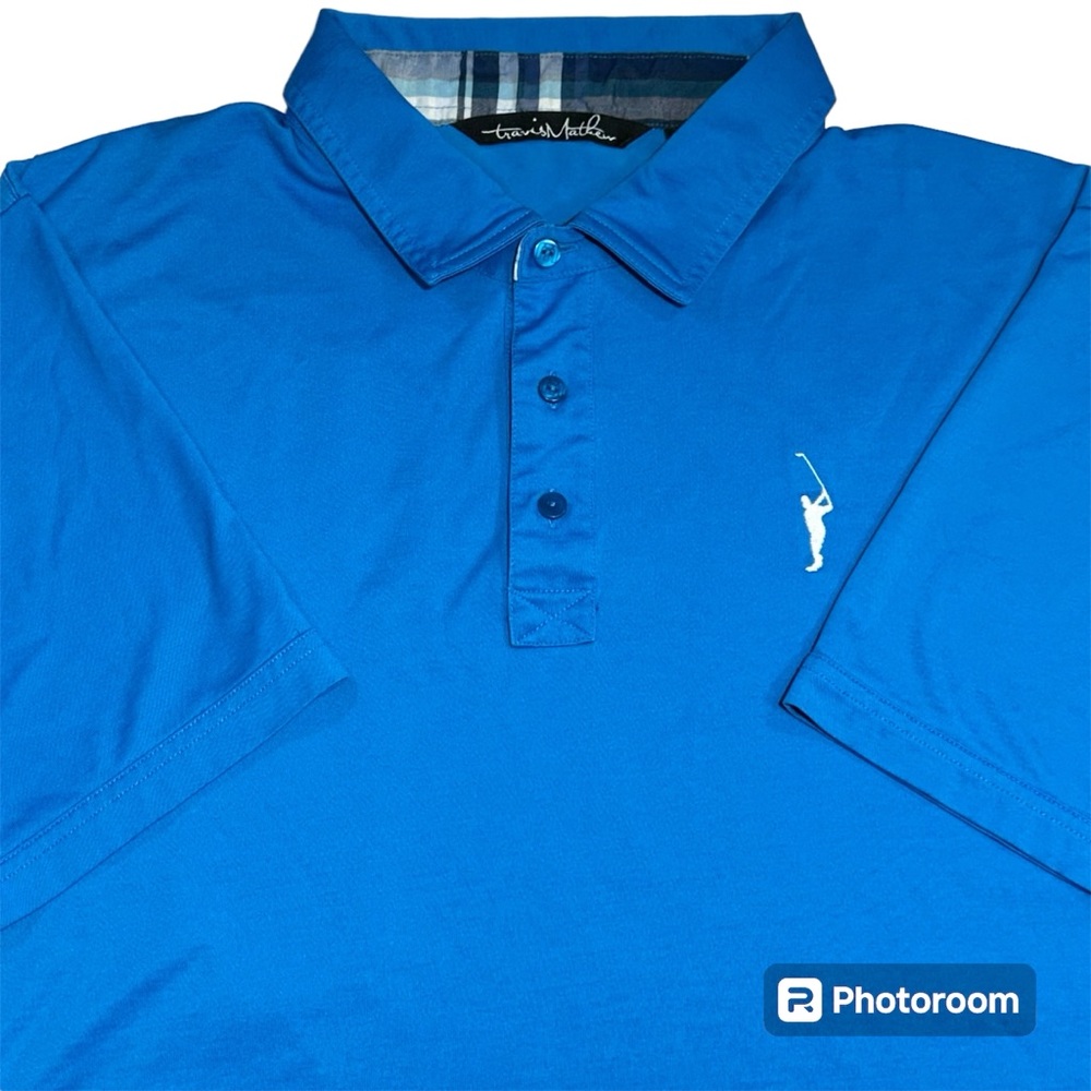 Travis Mathew Golf Polo Shirt Mens Size XL Blue Short Sleeve Top